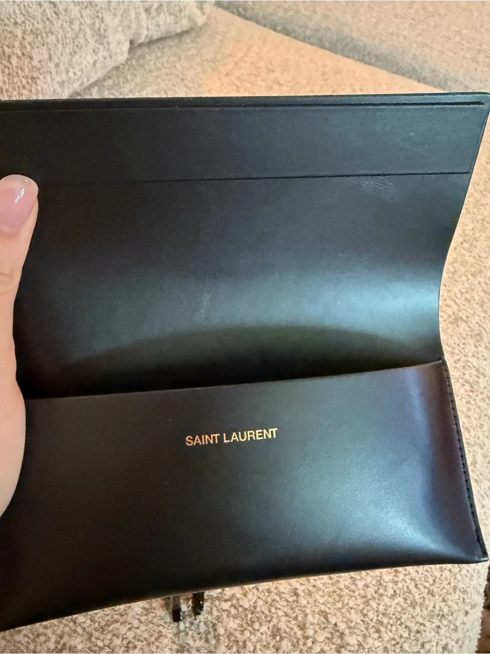 Saint Laurent Black Sunglasses with Amber Lenses